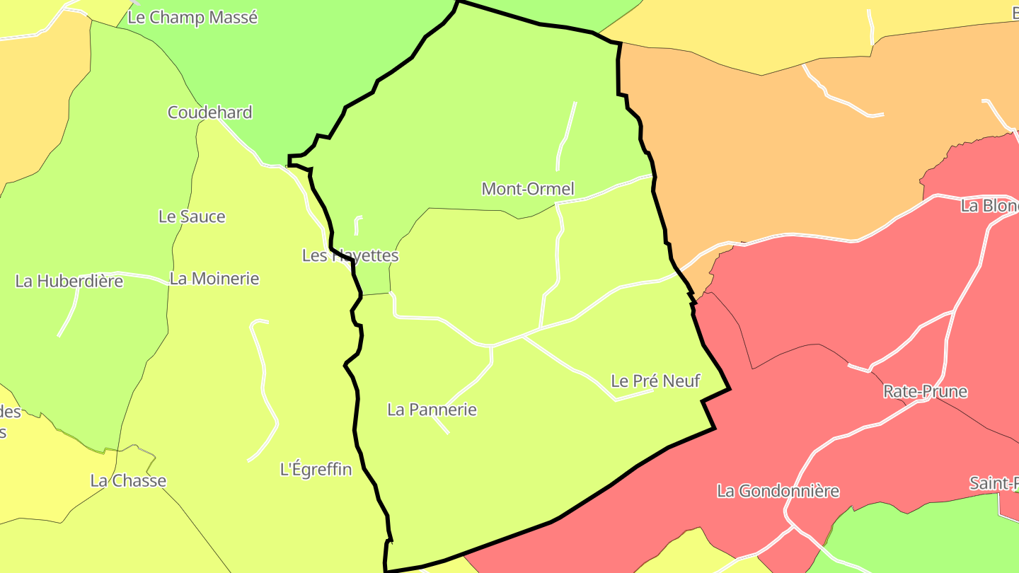 Carte des prix de l'immobilier Mont-Ormel