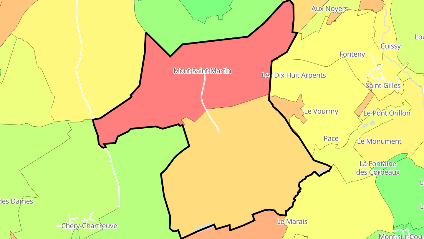 Carte des prix de l'immobilier Mont-Saint-Martin