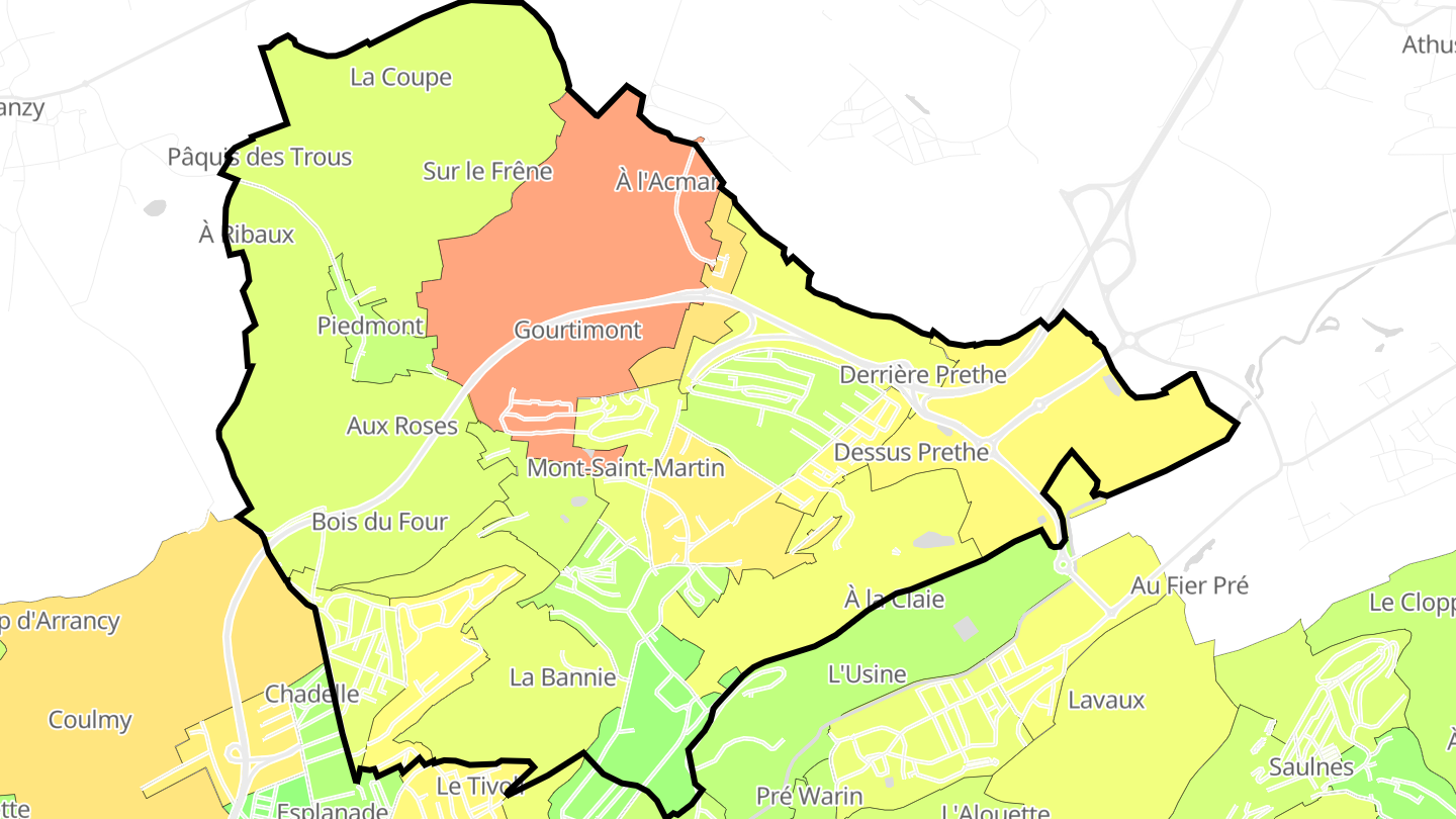 Carte des prix de l'immobilier Mont-Saint-Martin