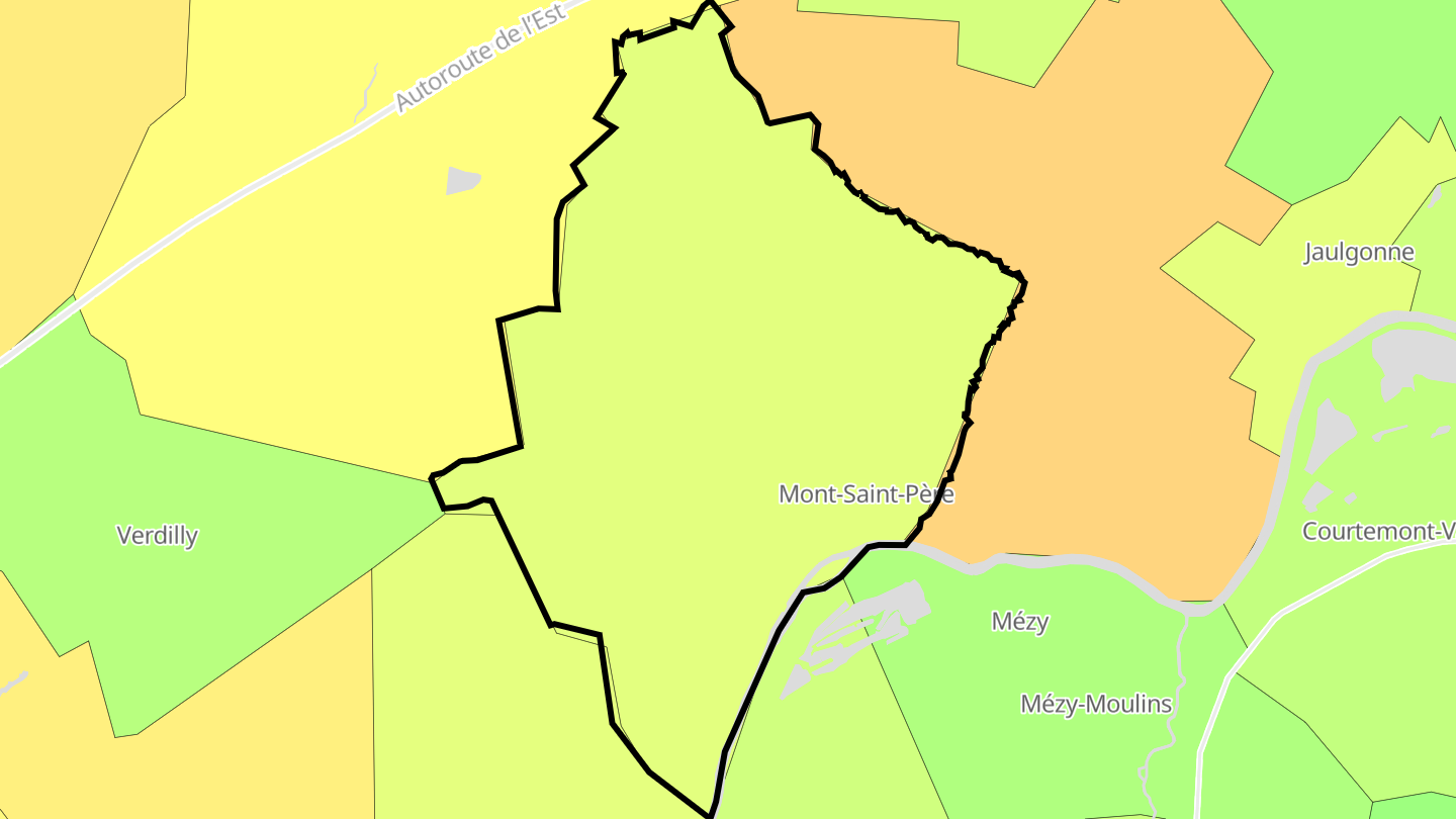 Carte des prix de l'immobilier Mont-Saint-Père