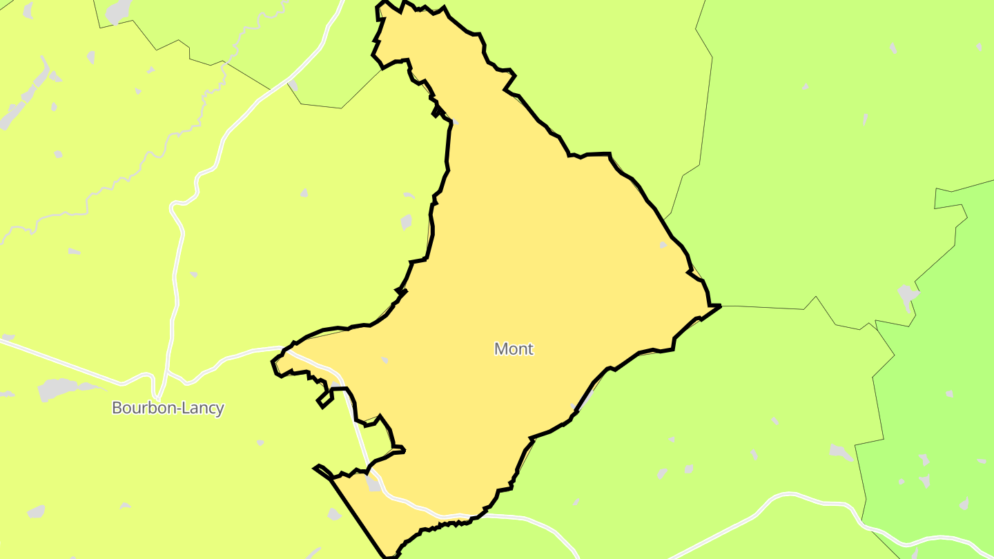 Carte des prix de l'immobilier Mont