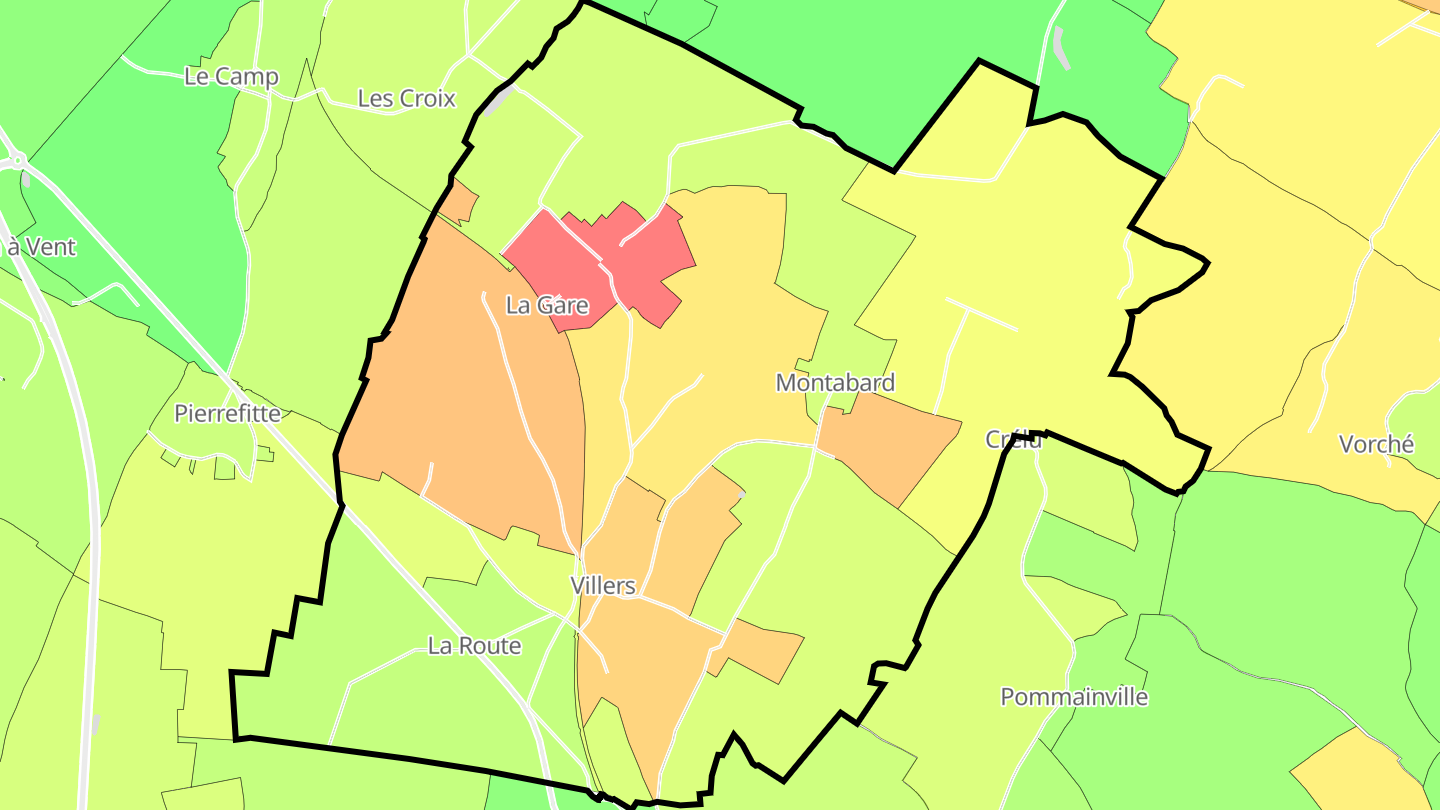 Carte des prix de l'immobilier Montabard