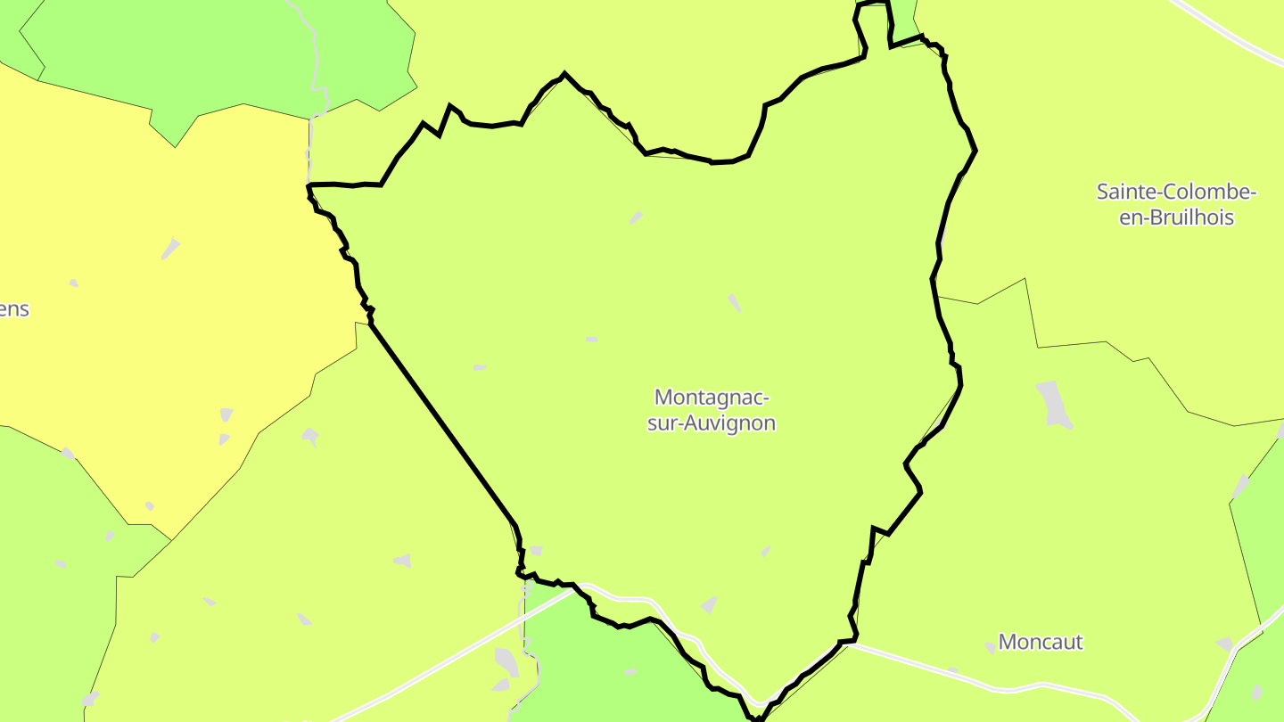 Carte des prix de l'immobilier Montagnac-sur-Auvignon