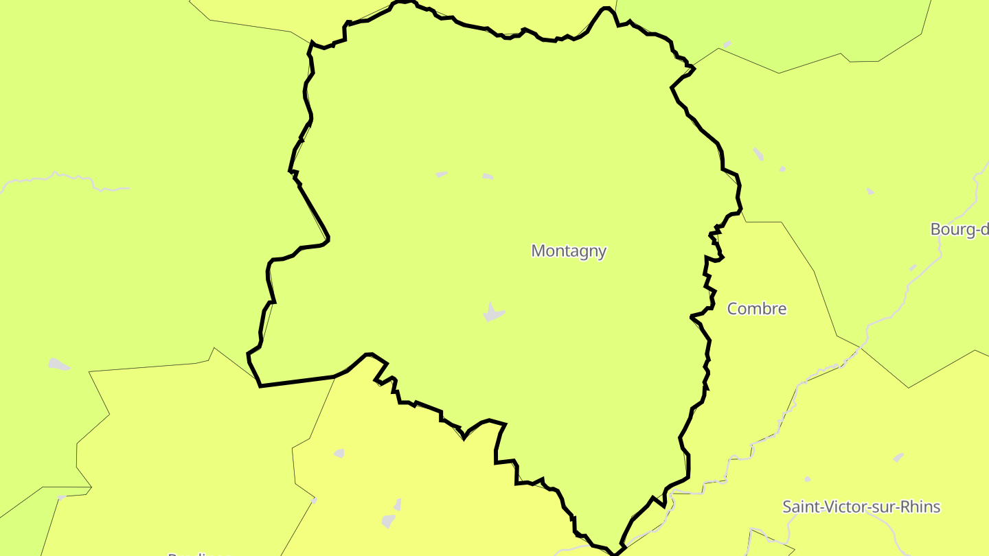Carte des prix de l'immobilier Montagny