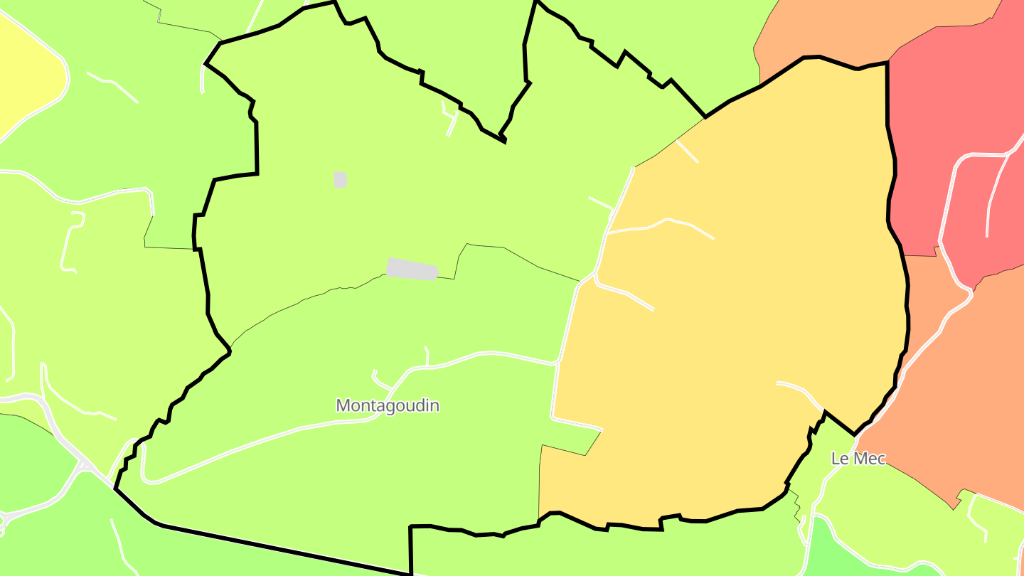 Carte des prix de l'immobilier Montagoudin