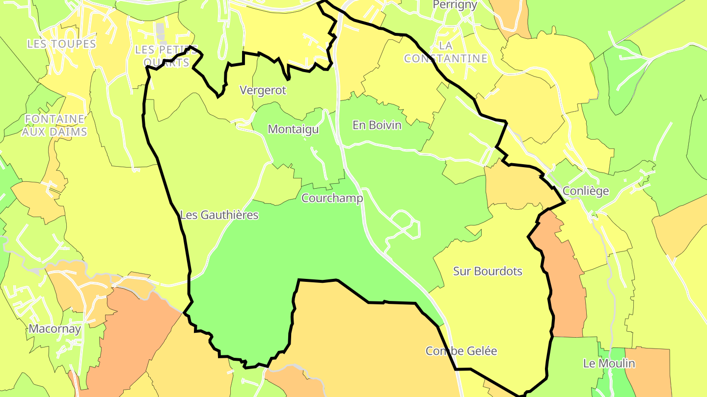 Carte des prix de l'immobilier Montaigu