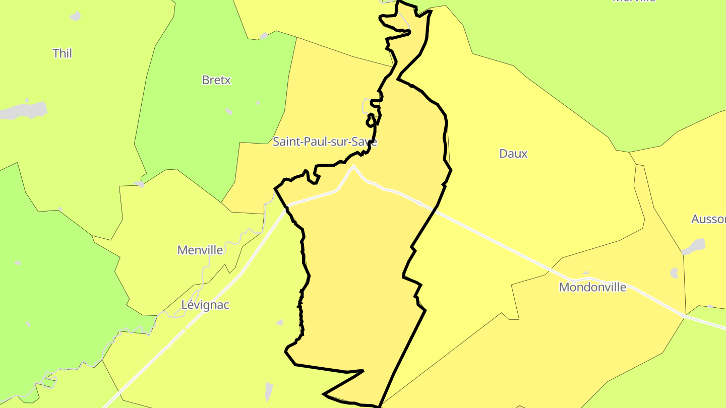 Carte des prix de l'immobilier Montaigut-sur-Save