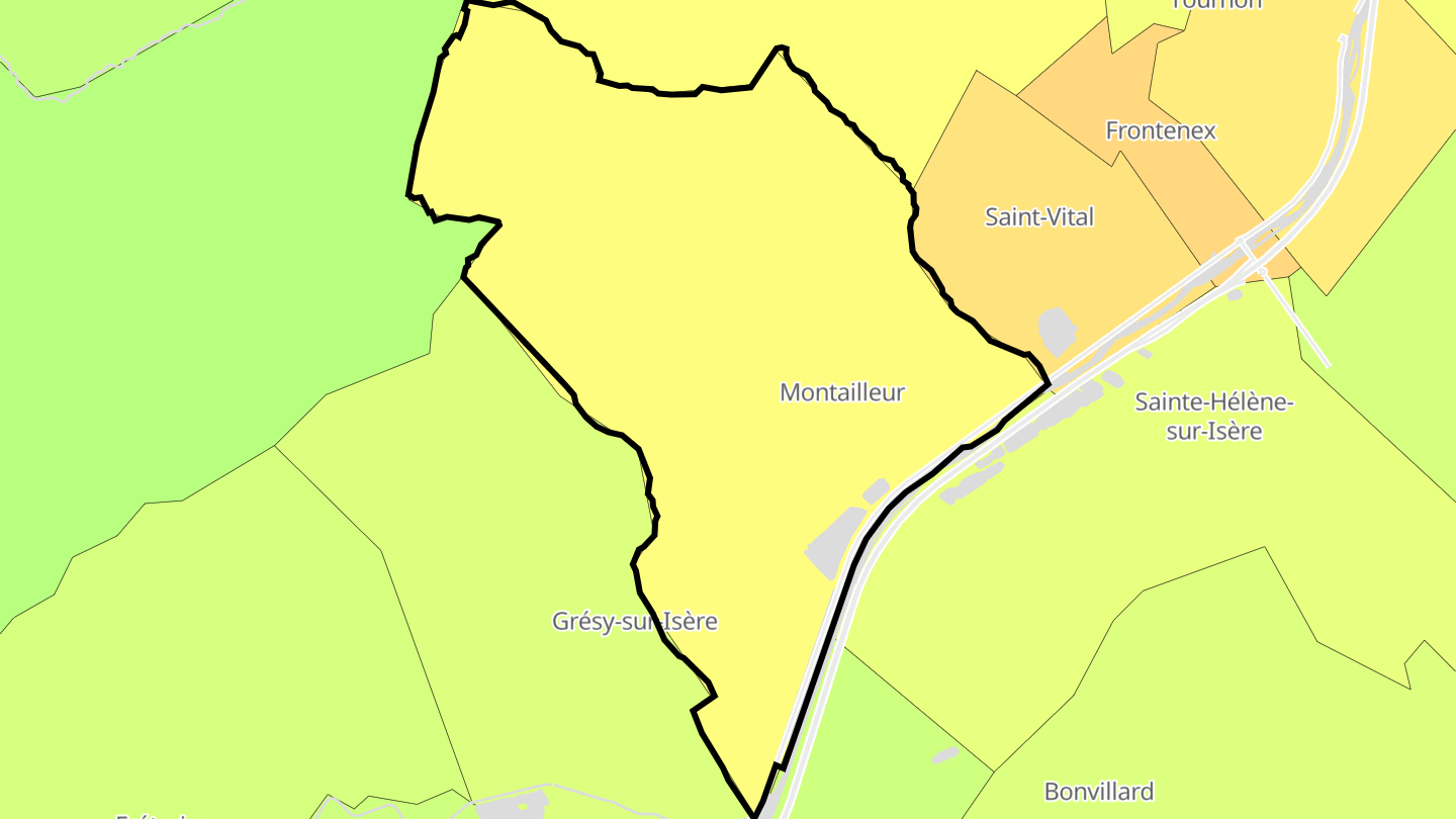 Carte des prix de l'immobilier Montailleur