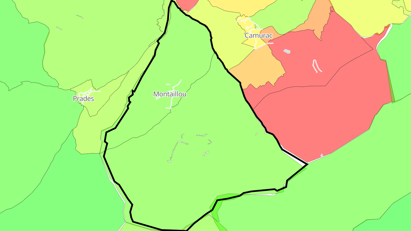 Carte des prix de l'immobilier Montaillou