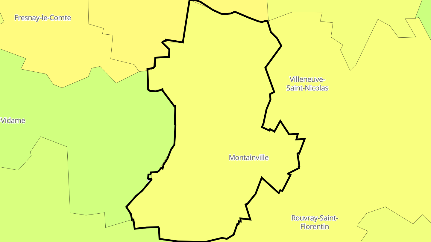 Carte des prix de l'immobilier Montainville