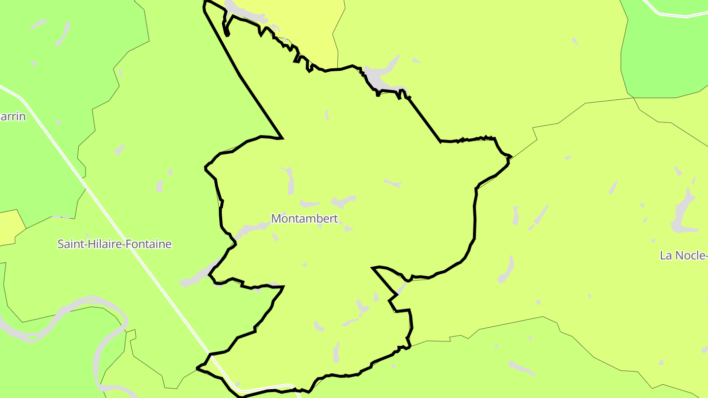 Carte des prix de l'immobilier Montambert