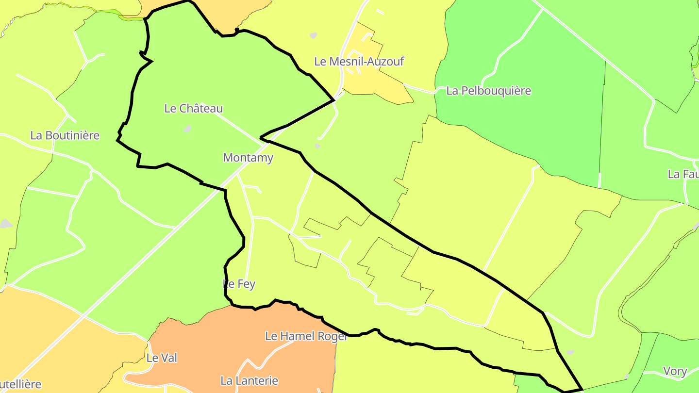 Carte des prix de l'immobilier Montamy