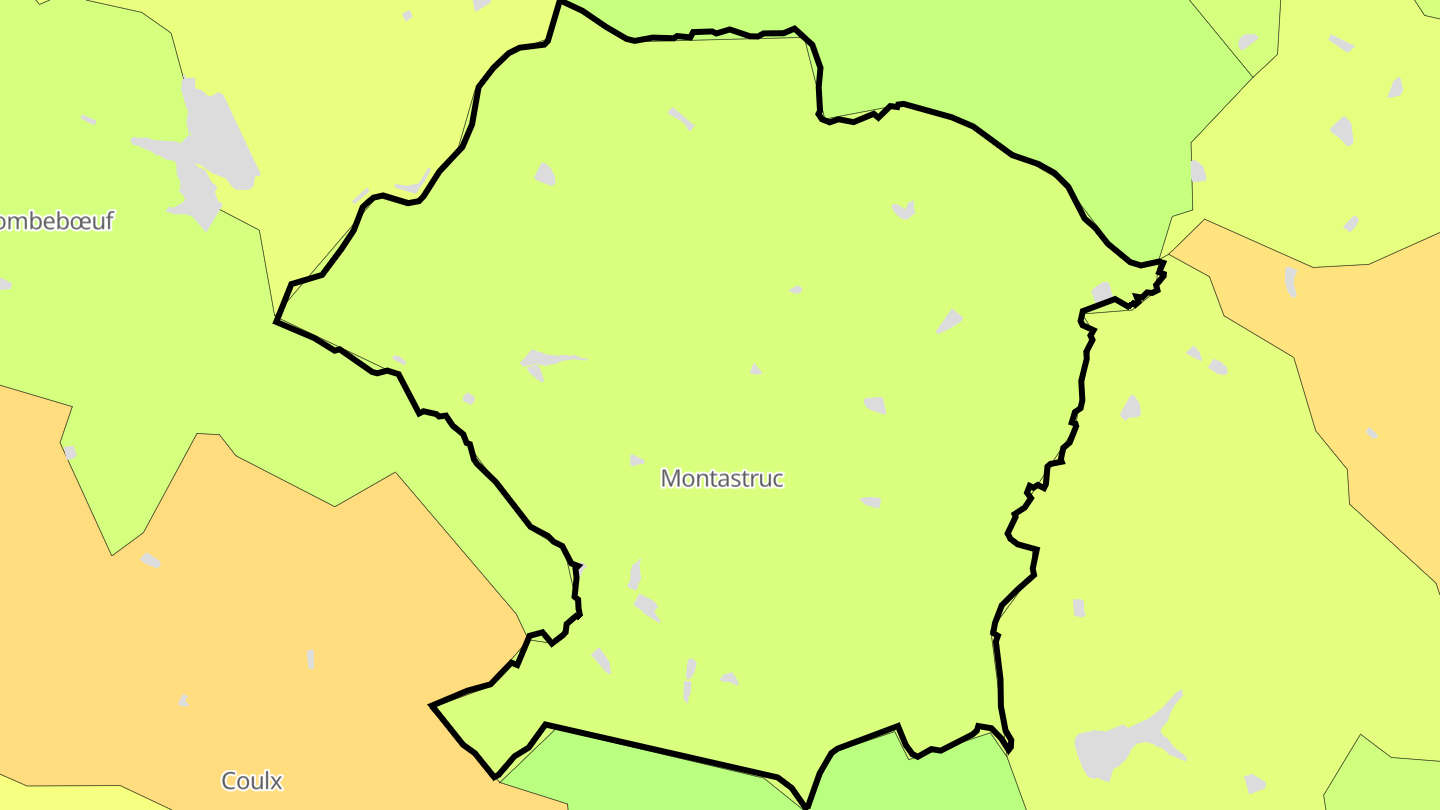 Carte des prix de l'immobilier Montastruc