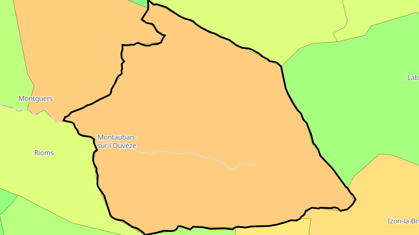 Carte des prix de l'immobilier Montauban-sur-l'Ouvèze