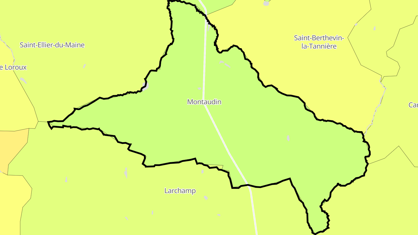 Carte des prix de l'immobilier Montaudin