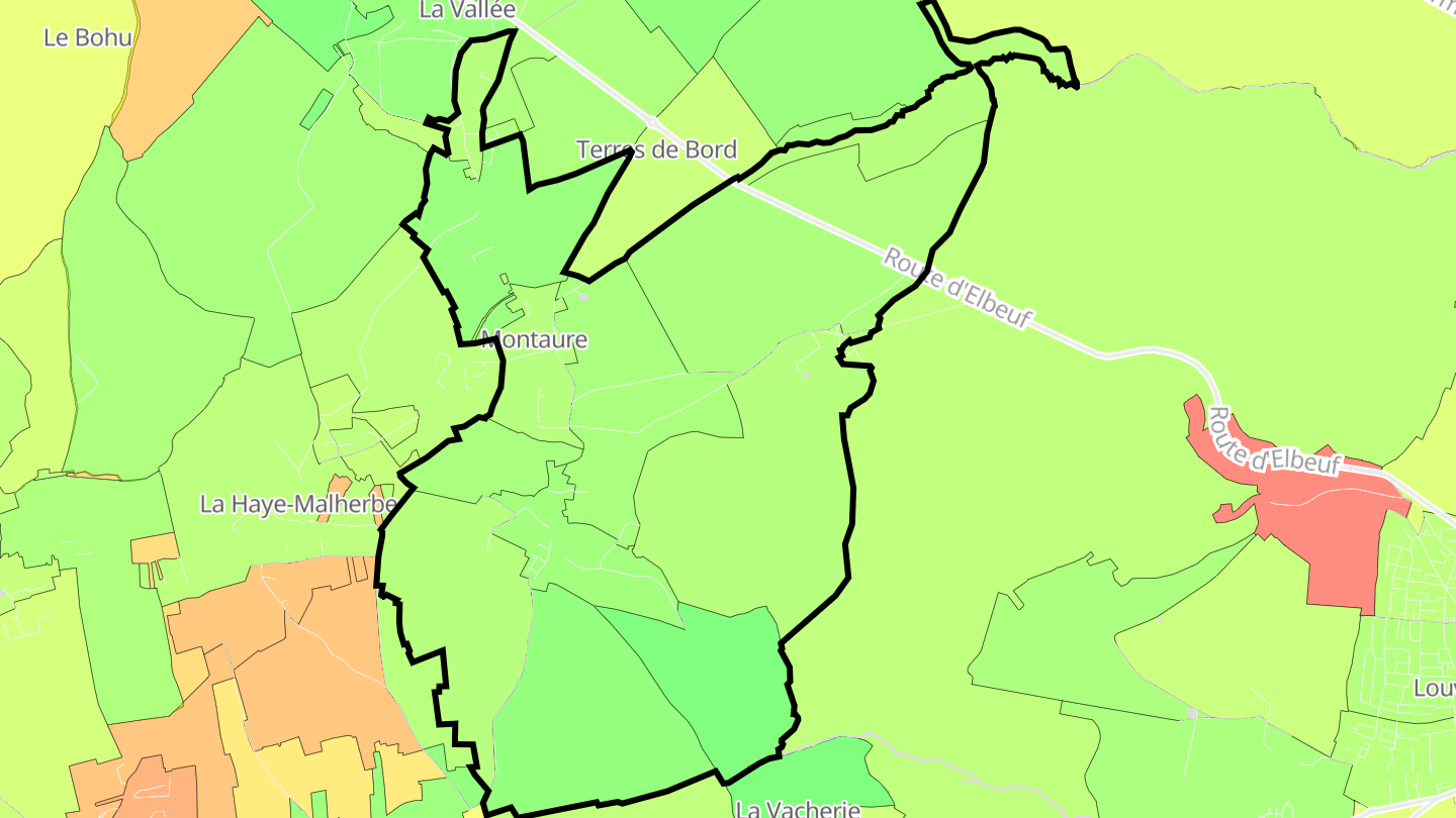 Carte des prix de l'immobilier Montaure