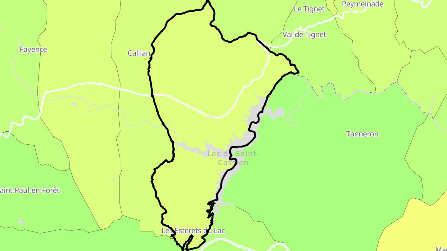 Carte des prix de l'immobilier Montauroux