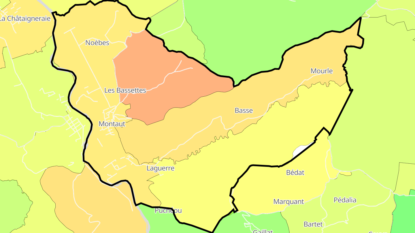 Carte des prix de l'immobilier Montaut