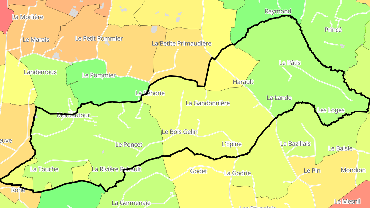 Carte des prix de l'immobilier Montautour