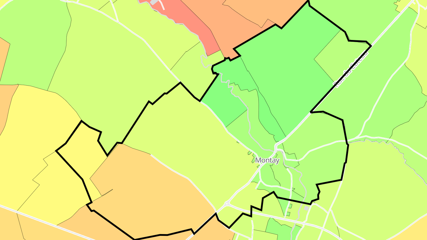 Carte des prix de l'immobilier Montay