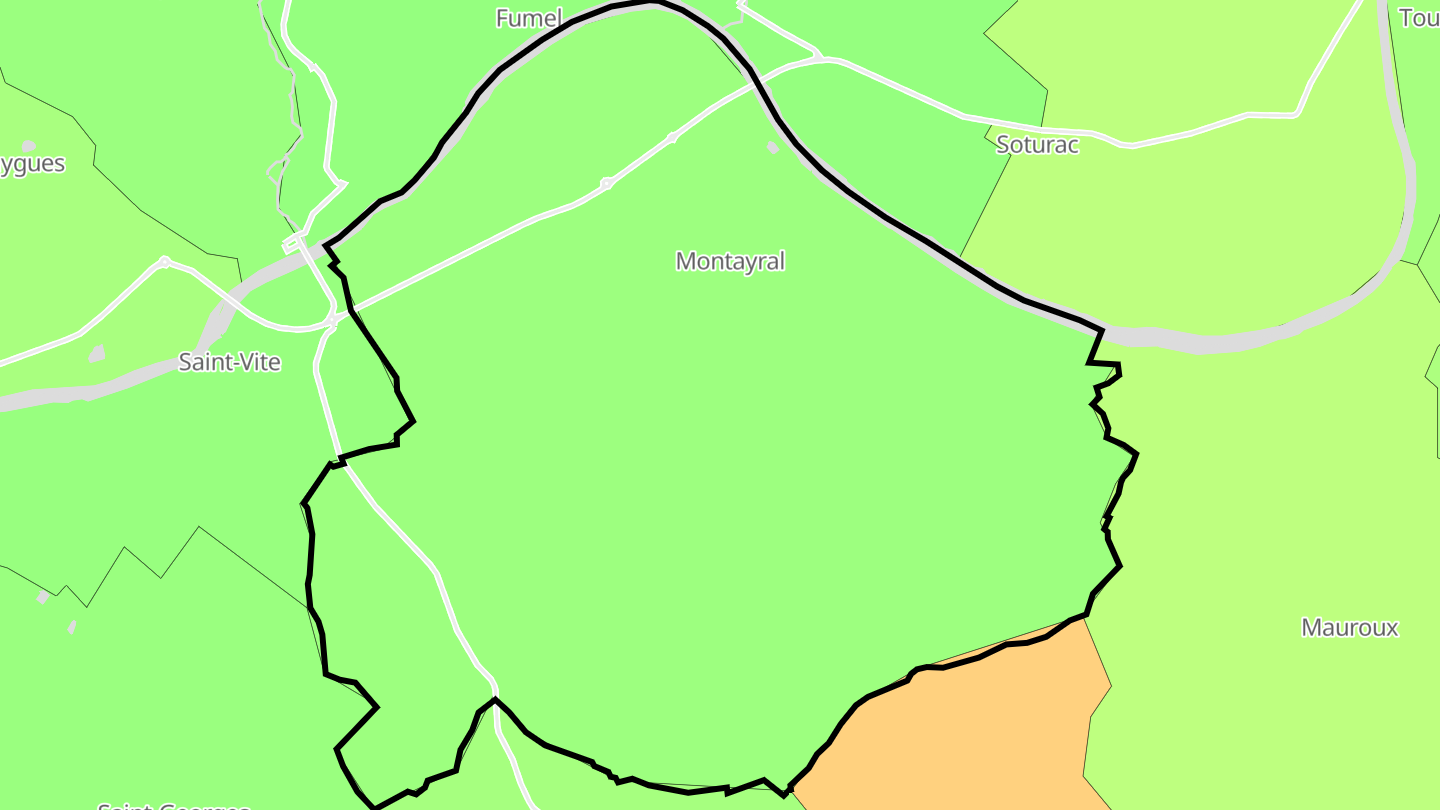 Carte des prix de l'immobilier Montayral