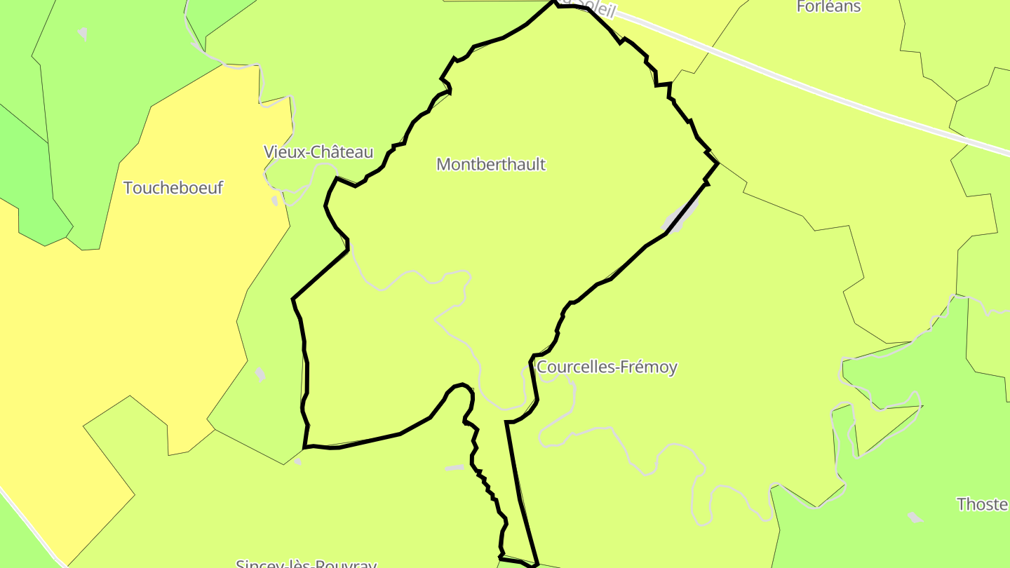 Carte des prix de l'immobilier Montberthault