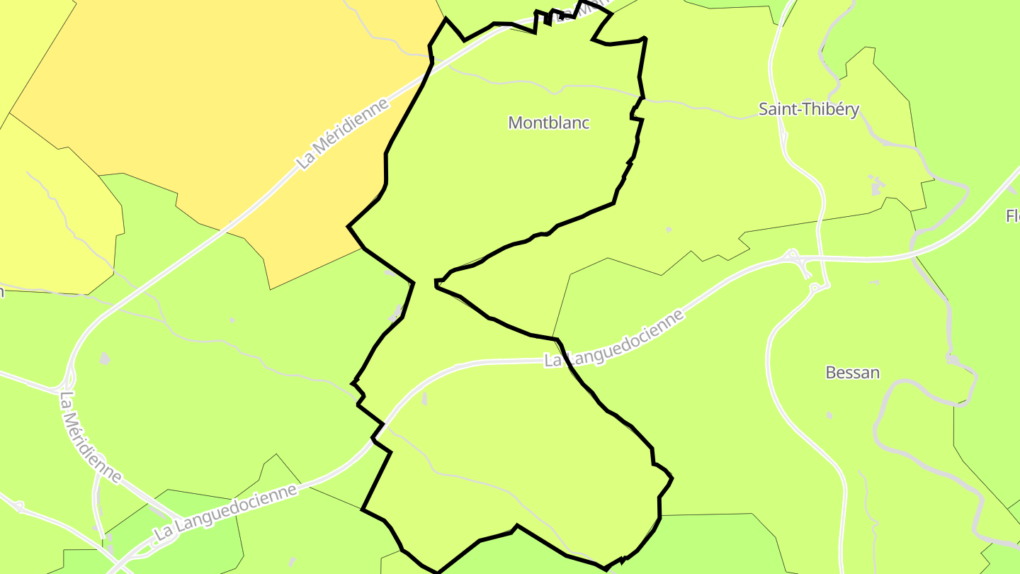 Carte des prix de l'immobilier Montblanc