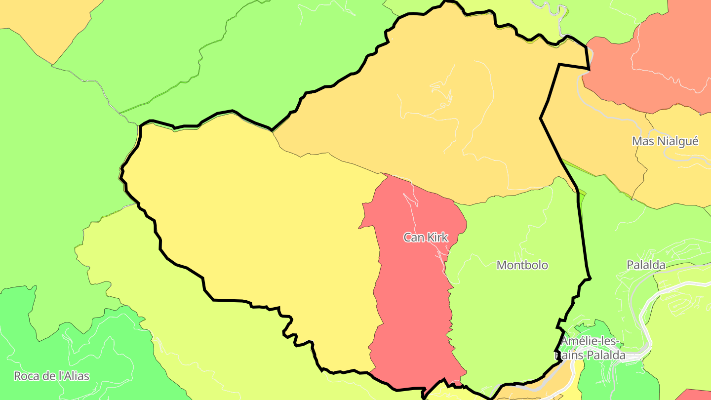 Carte des prix de l'immobilier Montbolo