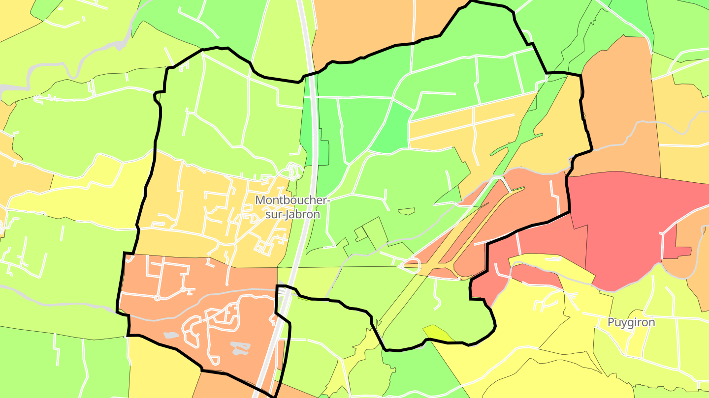 Carte des prix de l'immobilier Montboucher-sur-Jabron
