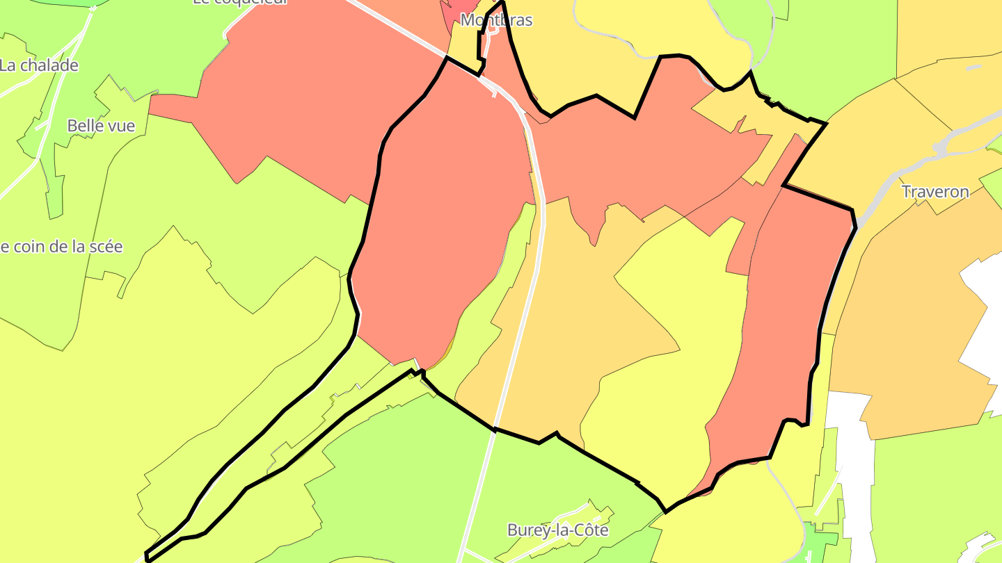 Carte des prix de l'immobilier Montbras