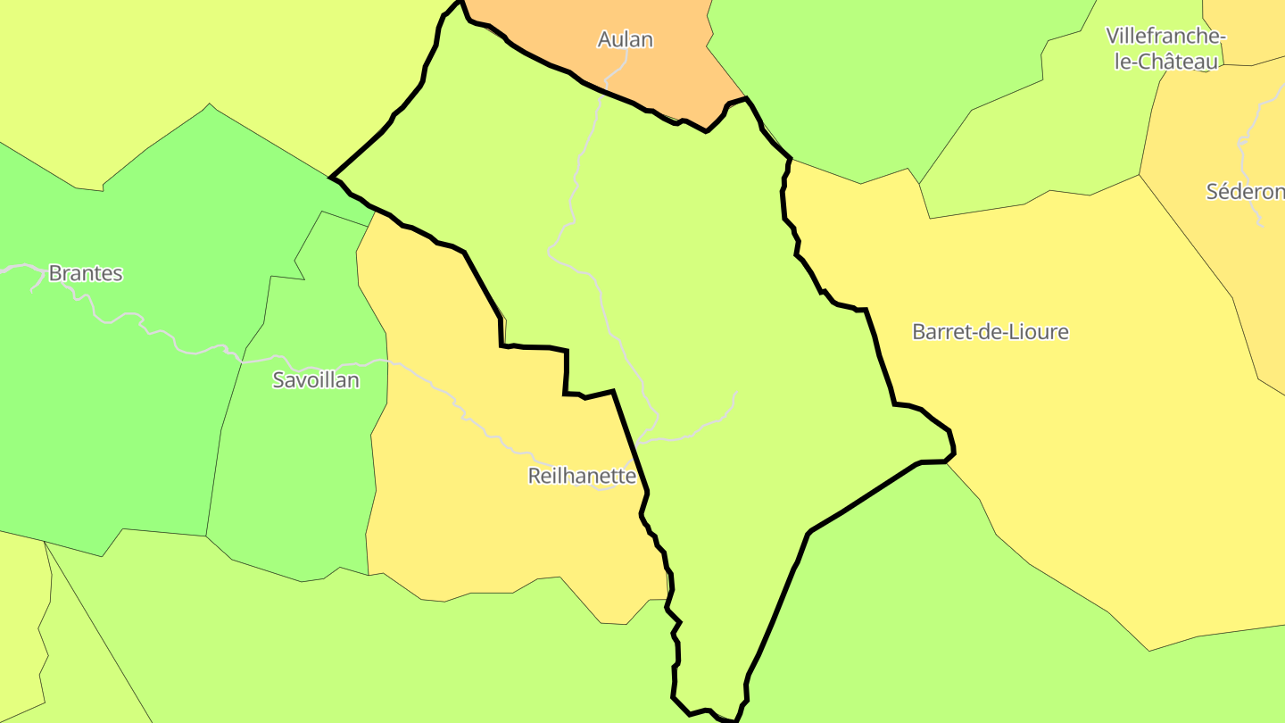 Carte des prix de l'immobilier Montbrun-les-Bains