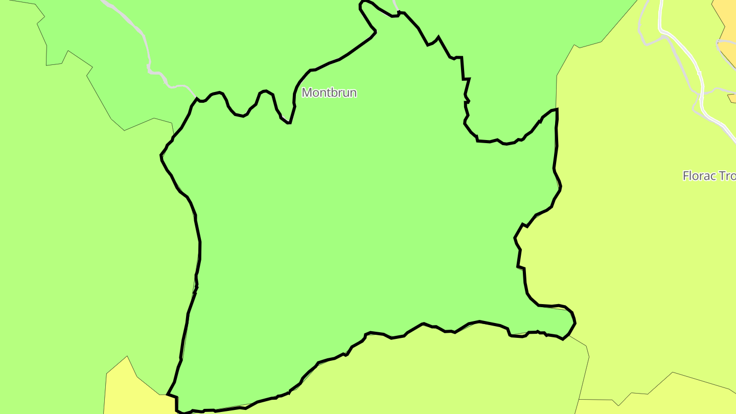 Carte des prix de l'immobilier Montbrun