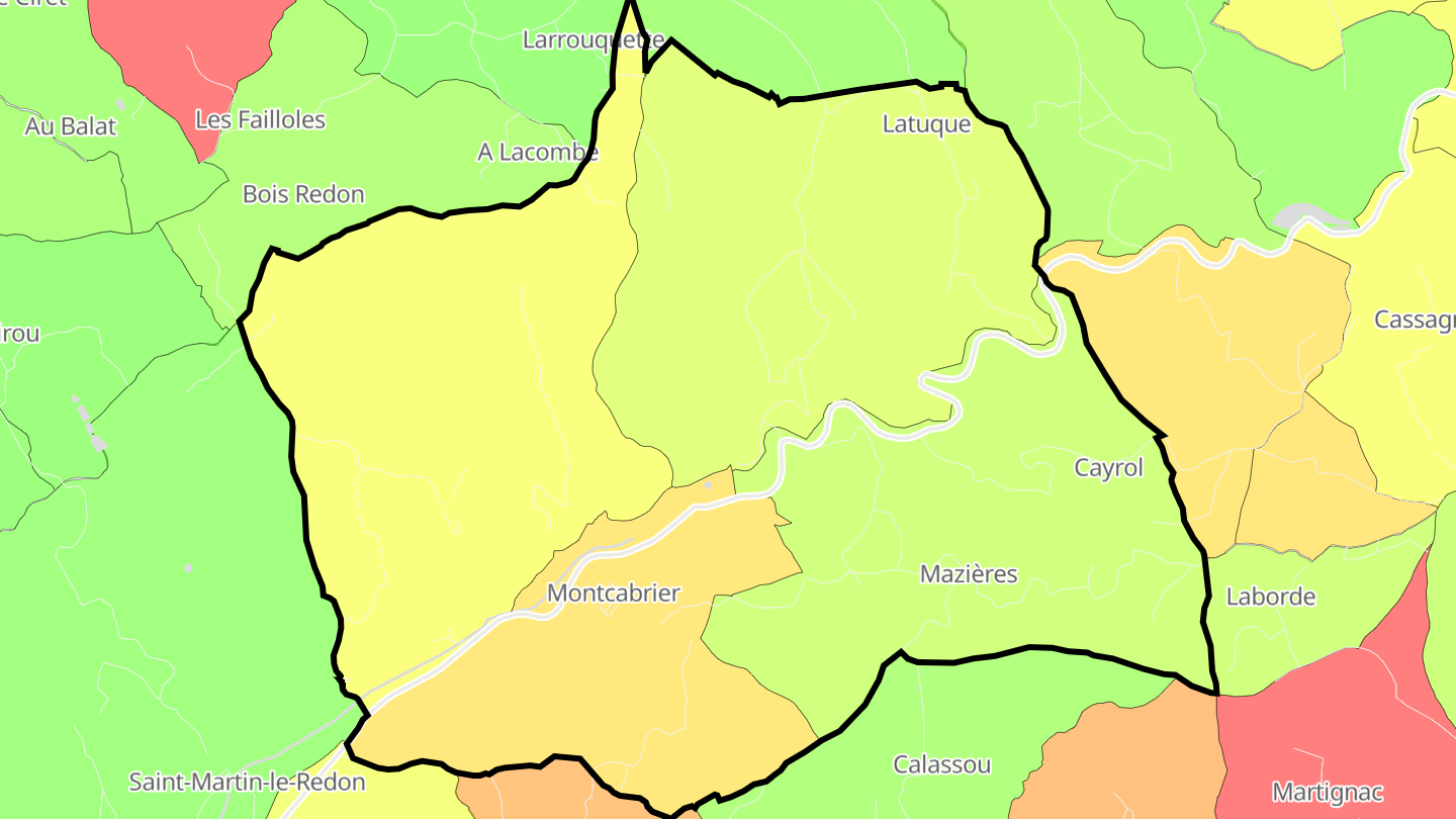 Carte des prix de l'immobilier Montcabrier