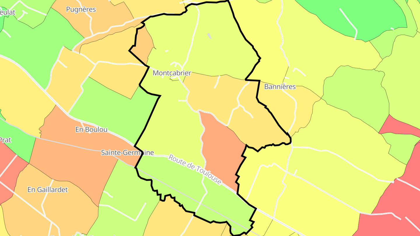 Carte des prix de l'immobilier Montcabrier