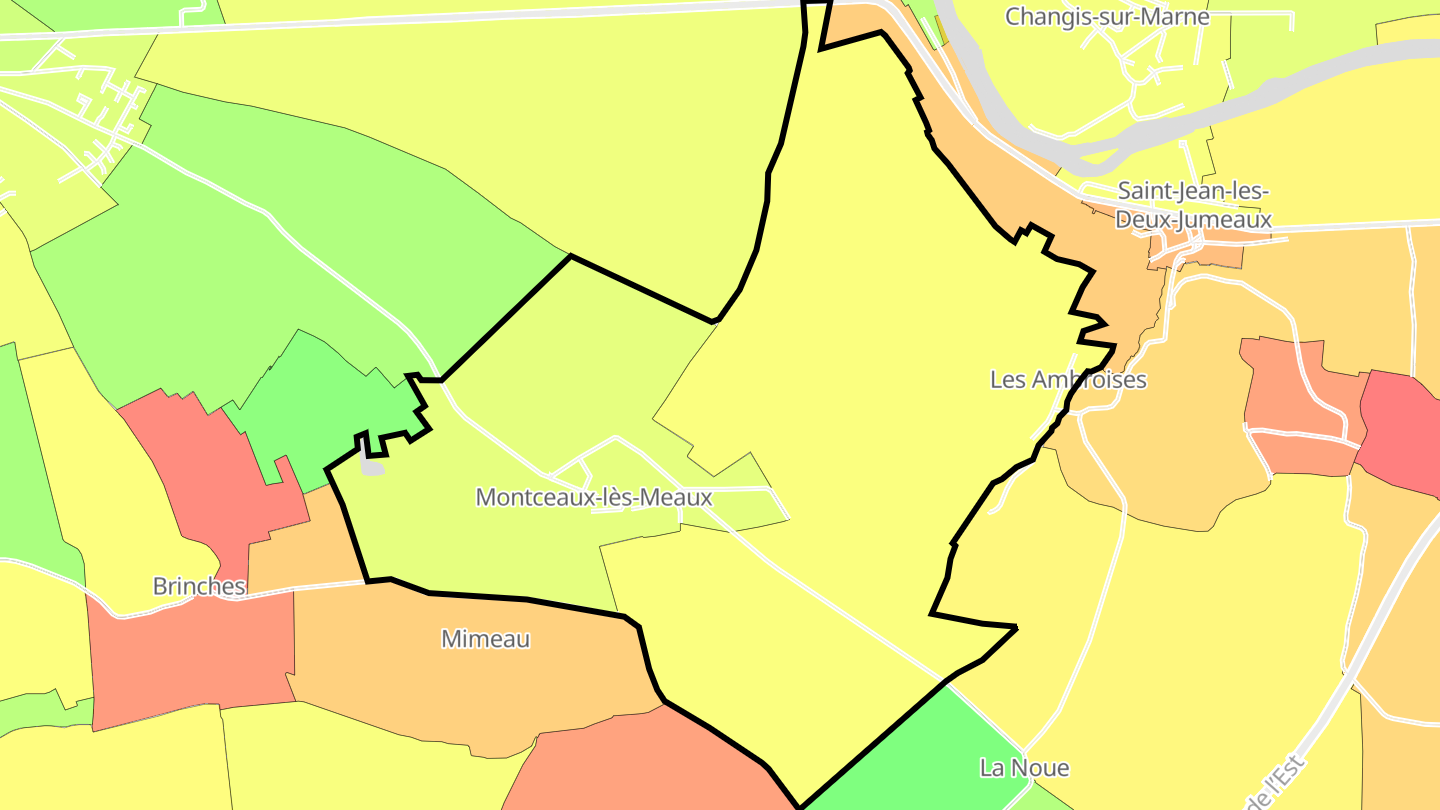 Carte des prix de l'immobilier Montceaux-lès-Meaux