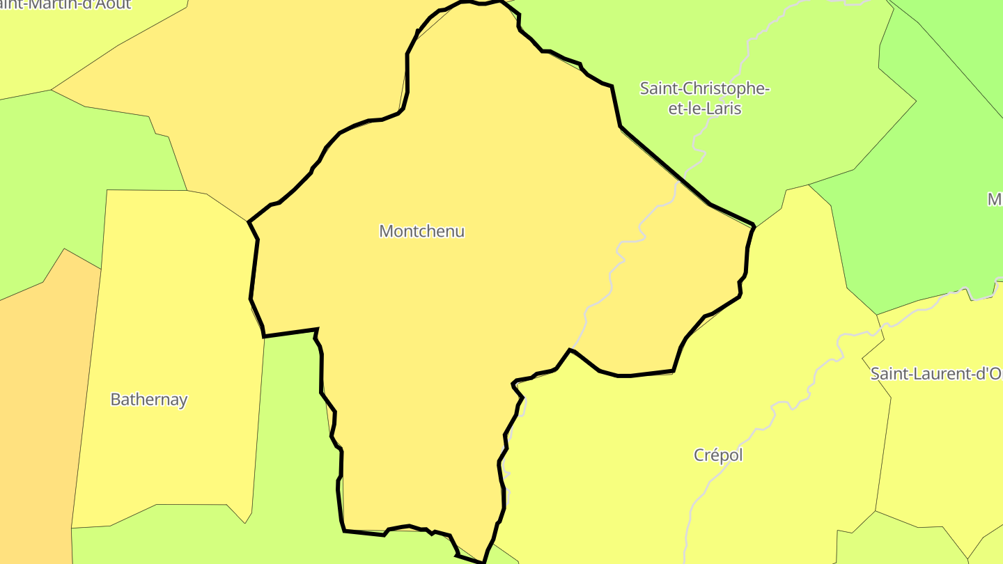 Carte des prix de l'immobilier Montchenu