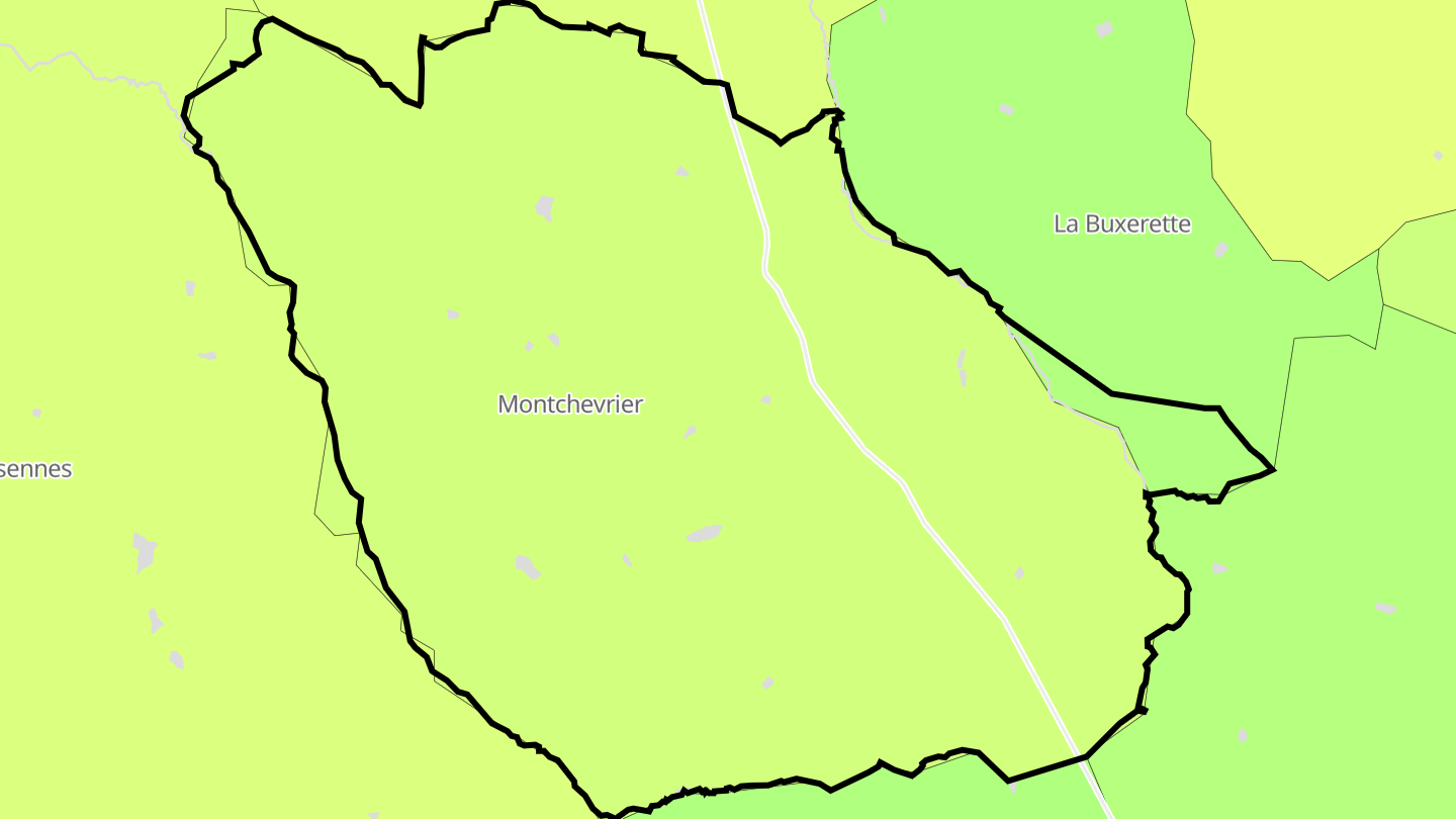Carte des prix de l'immobilier Montchevrier
