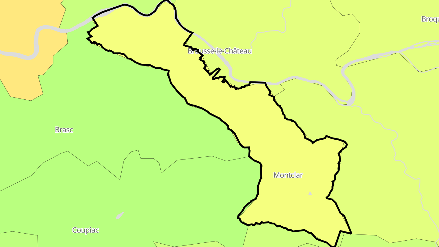 Carte des prix de l'immobilier Montclar