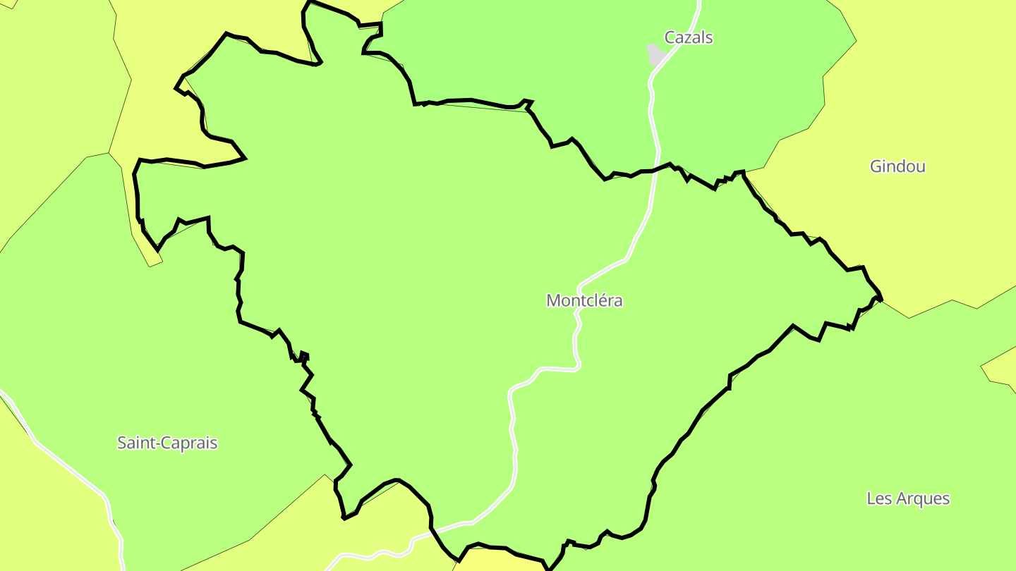 Carte des prix de l'immobilier Montcléra