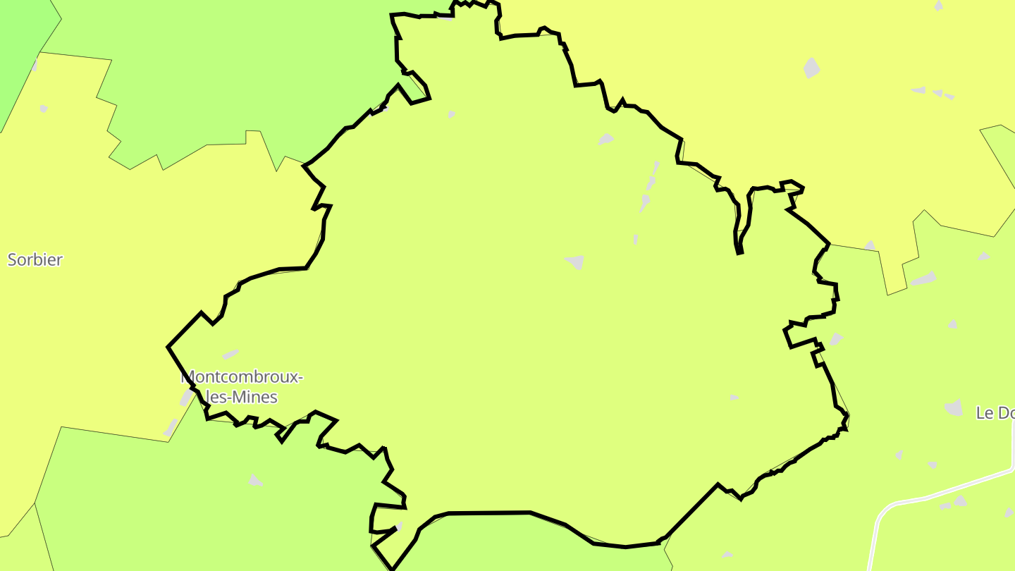 Carte des prix de l'immobilier Montcombroux-les-Mines