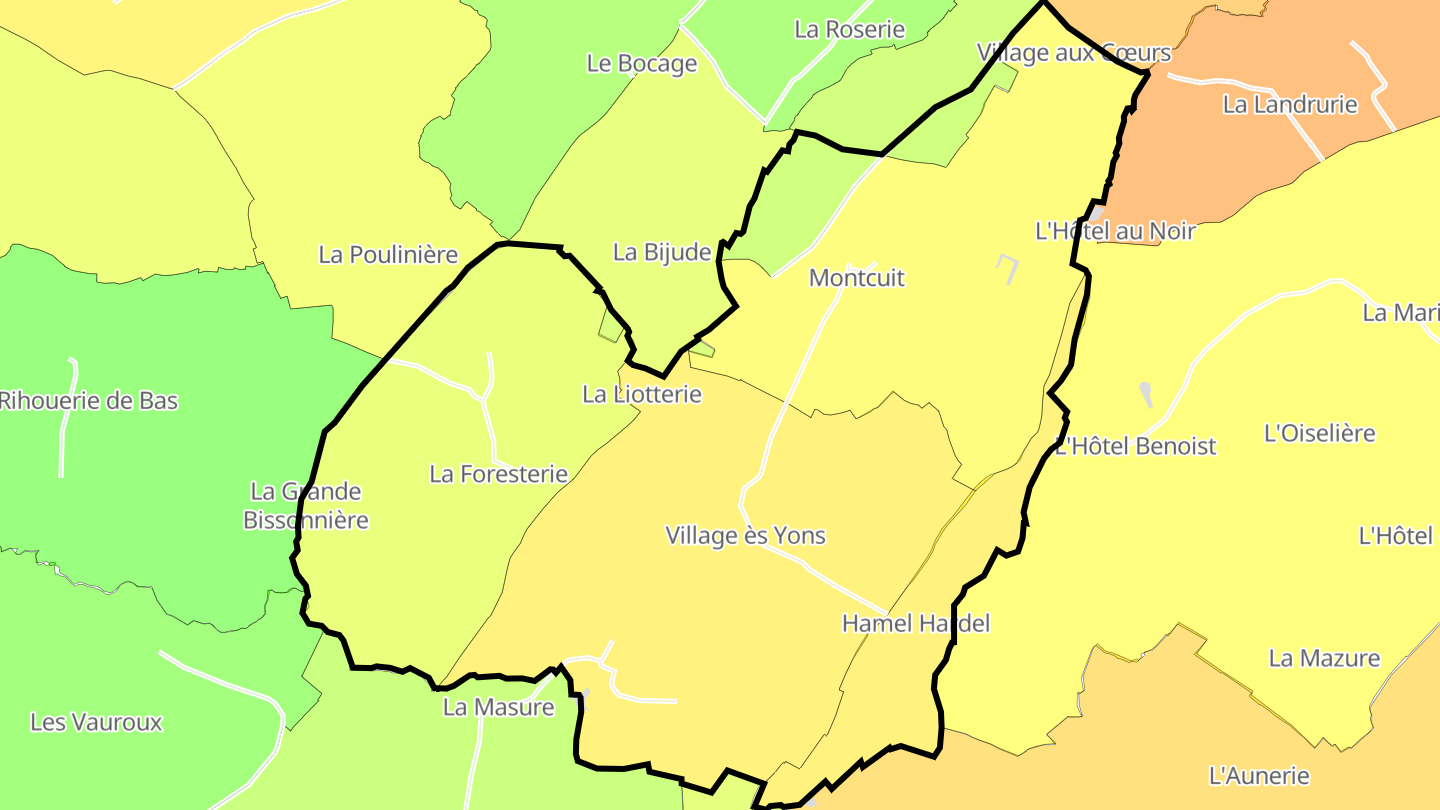 Carte des prix de l'immobilier Montcuit