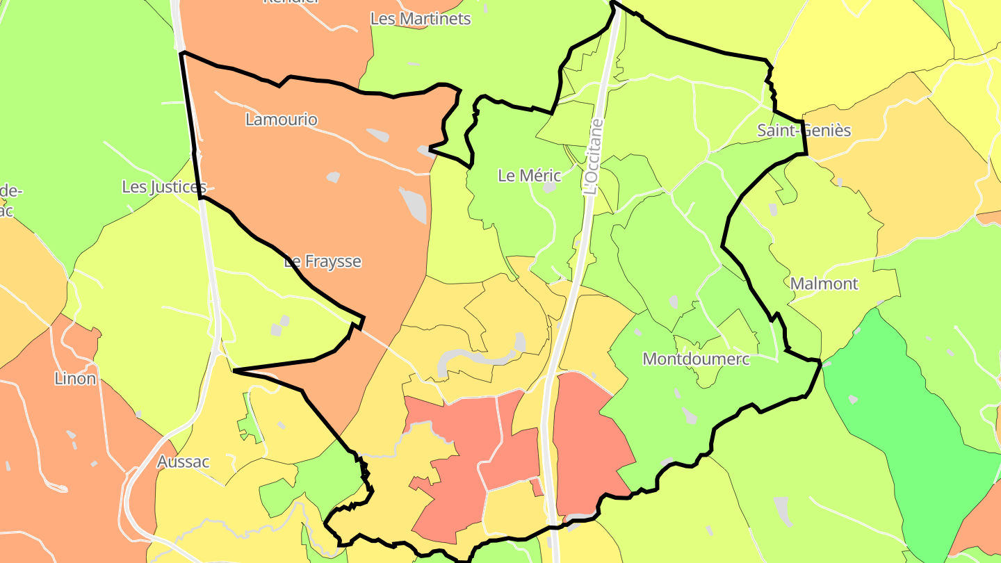 Carte des prix de l'immobilier Montdoumerc