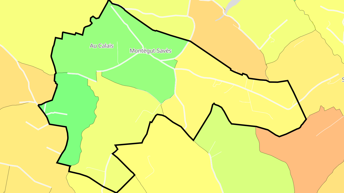 Carte des prix de l'immobilier Montégut-Savès