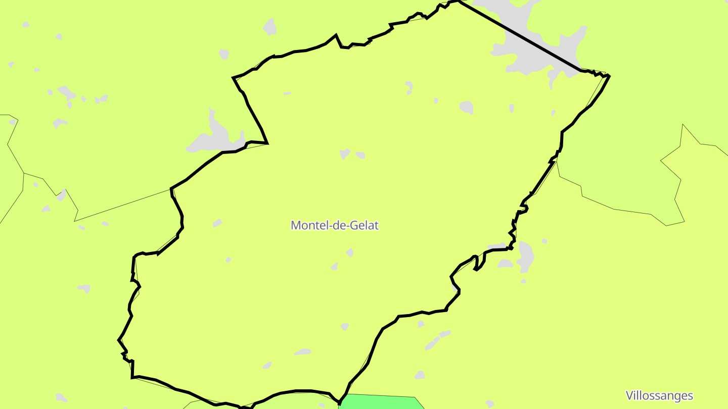 Carte des prix de l'immobilier Montel-de-Gelat