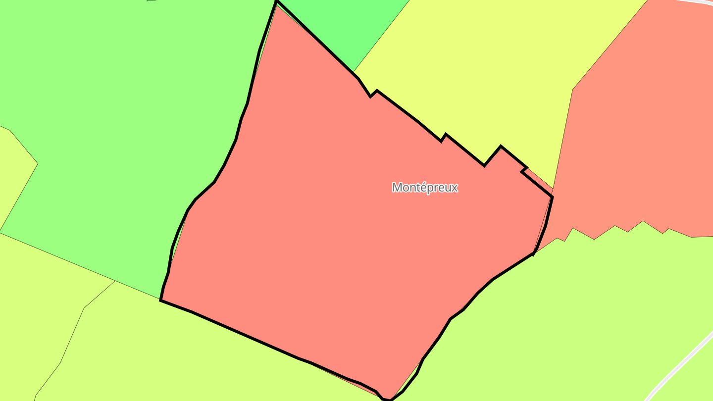 Carte des prix de l'immobilier Montépreux