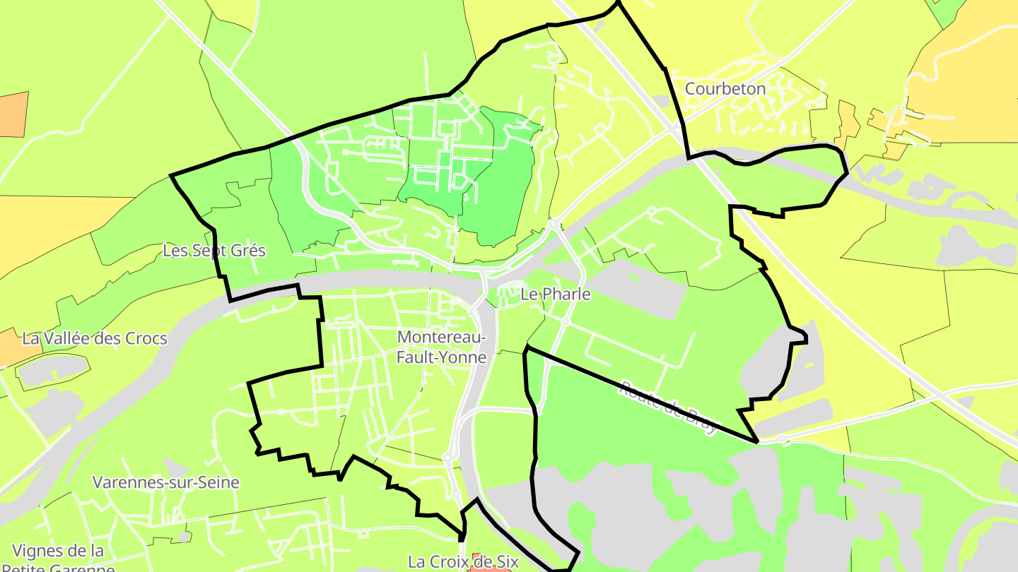Carte des prix de l'immobilier Montereau-Fault-Yonne