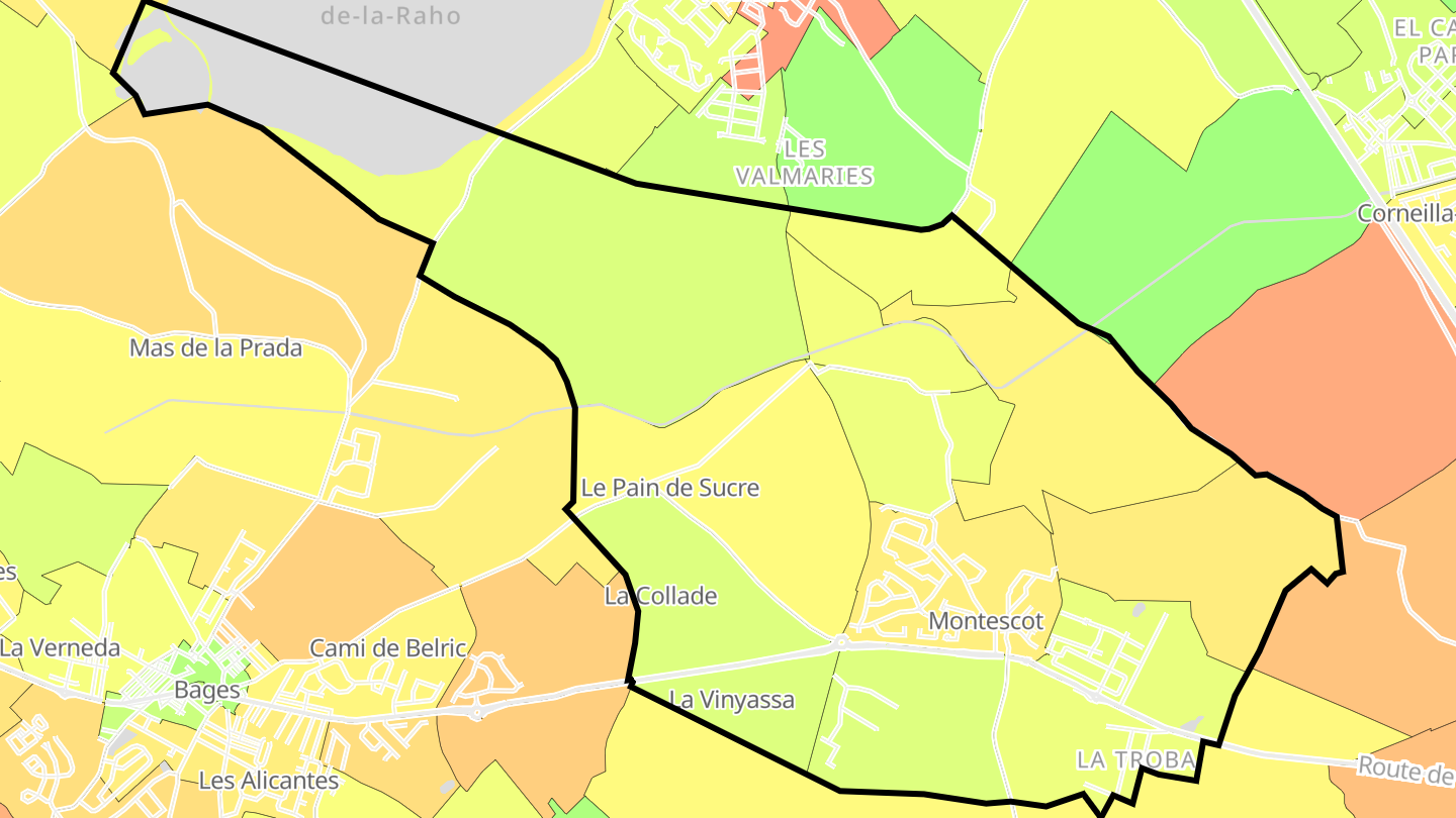 Carte des prix de l'immobilier Montescot