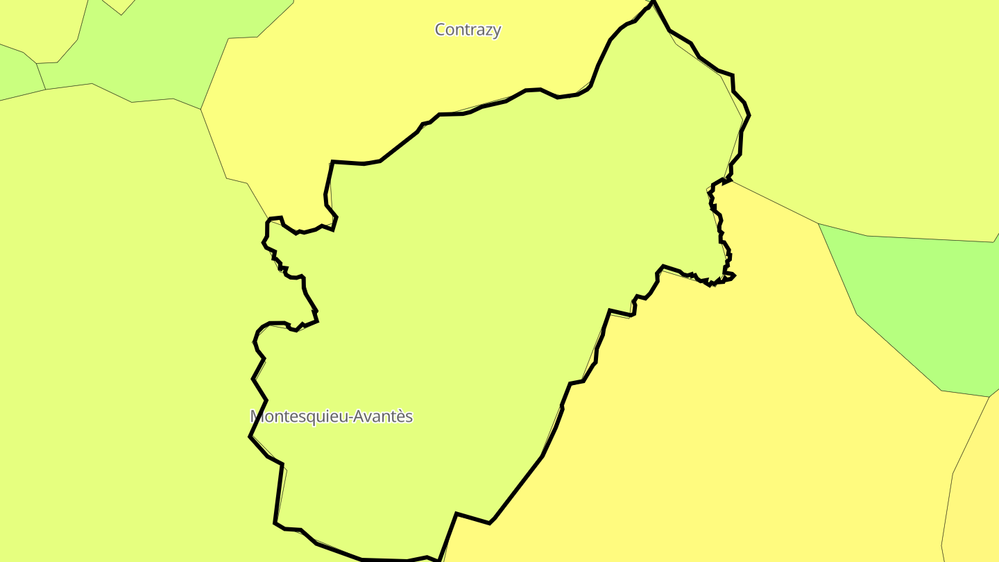 Carte des prix de l'immobilier Montesquieu-Avantès