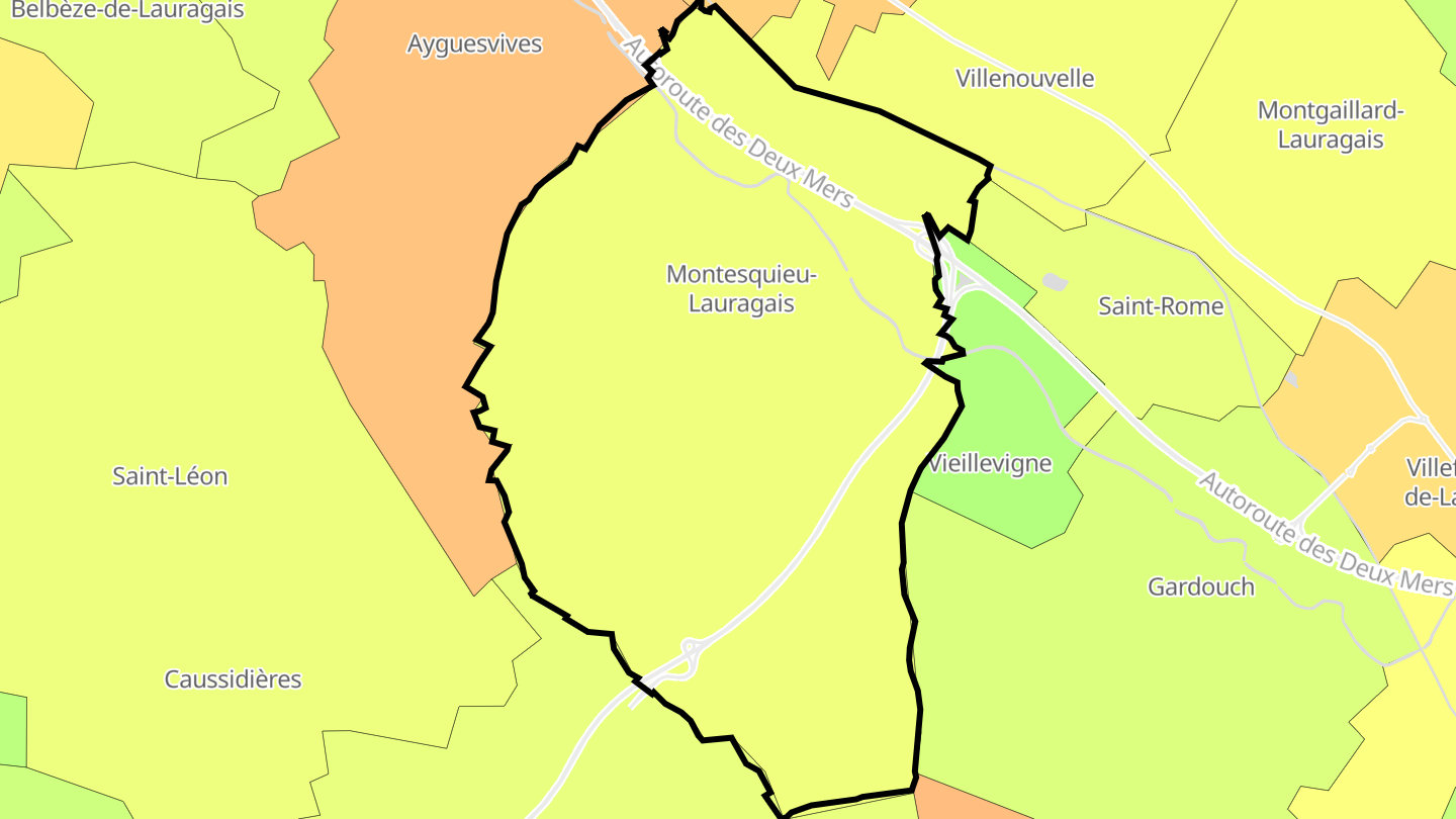 Carte des prix de l'immobilier Montesquieu-Lauragais