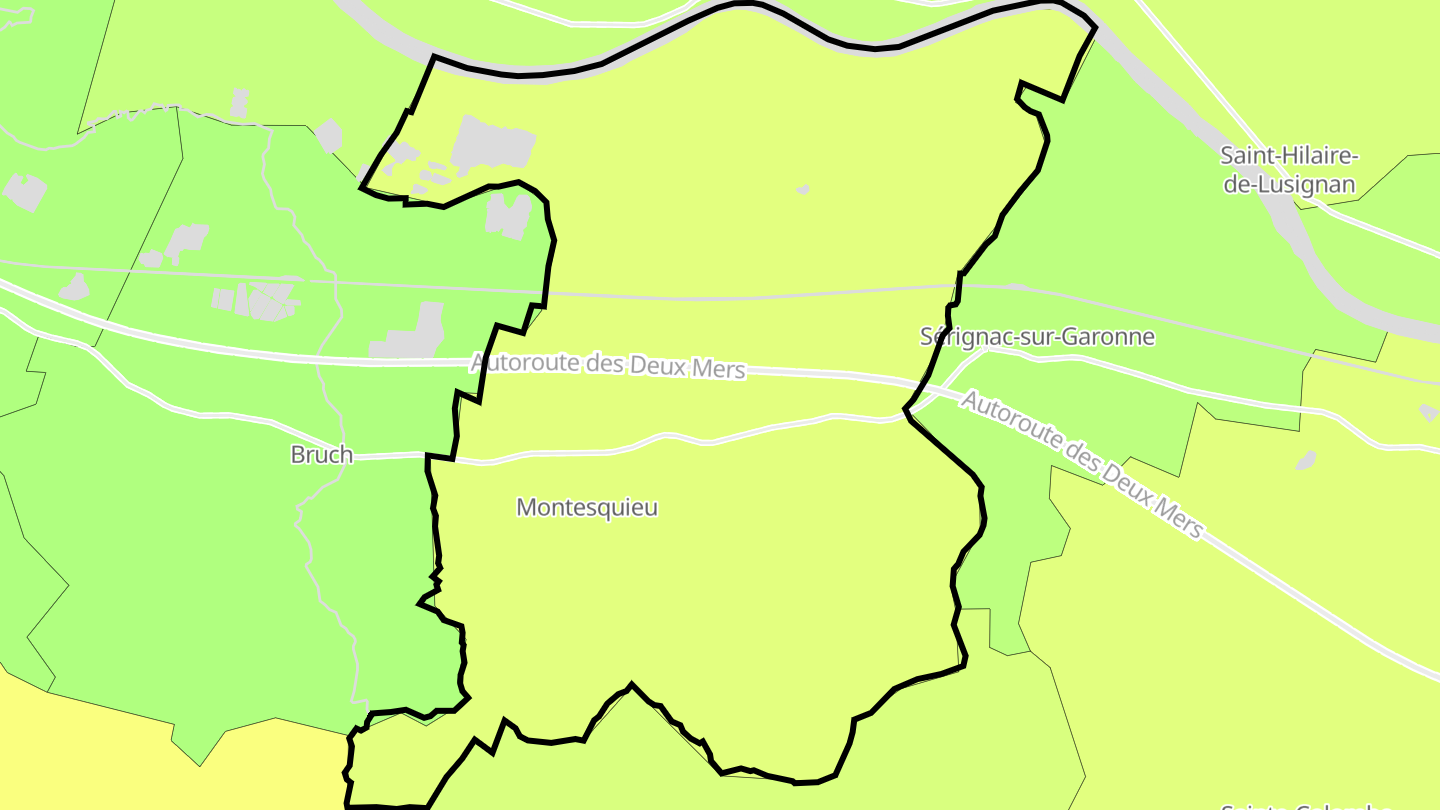 Carte des prix de l'immobilier Montesquieu